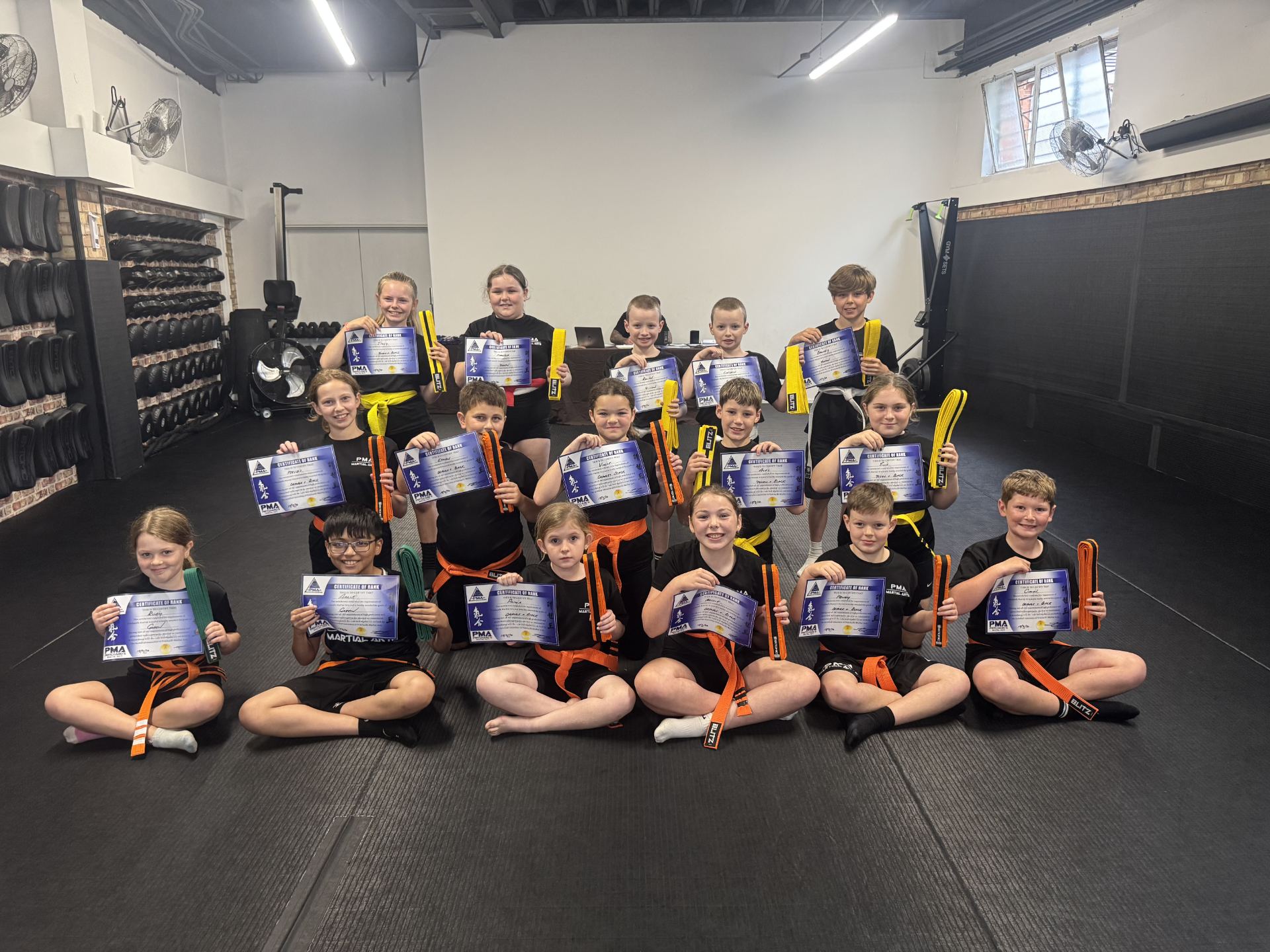 Junior Kickboxing 7-11 class at PMA Abergele