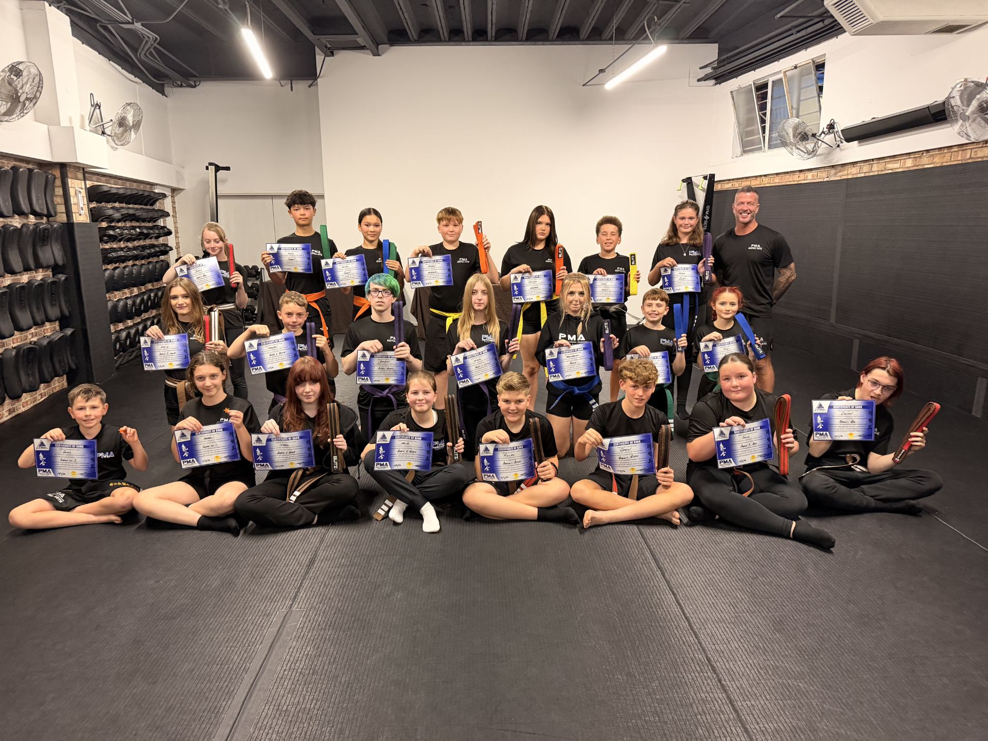 Teen Kickboxing 12-15 class at PMA Abergele