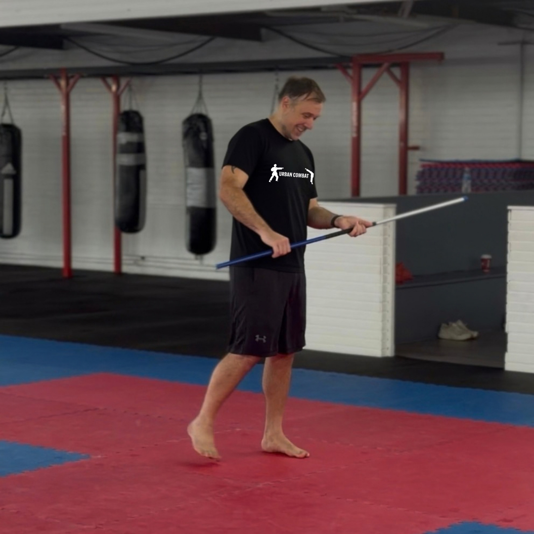 Urban Combat instructor with a bo staff