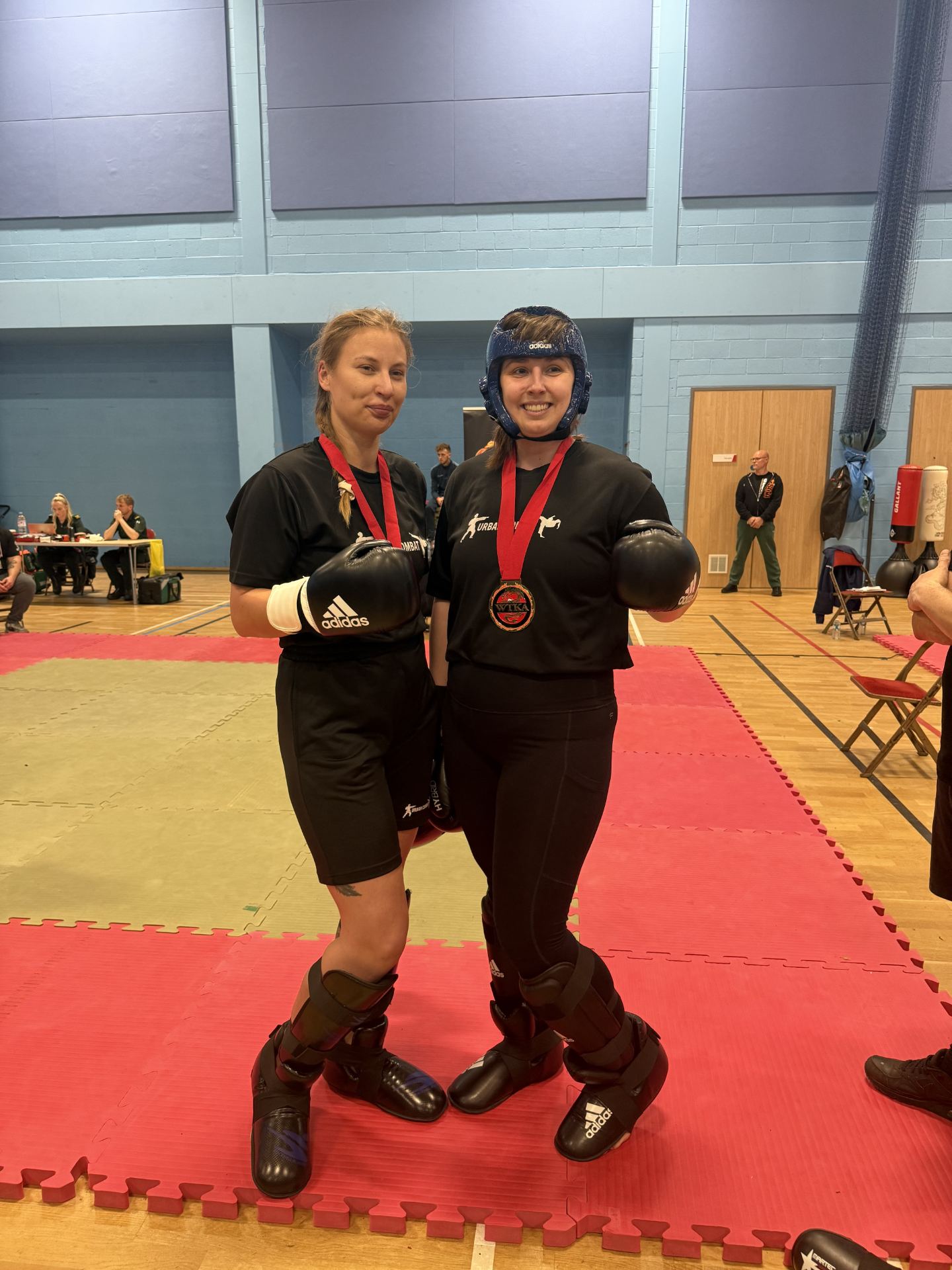 Urban Combat kickboxers with their medals at the WTKA British Open